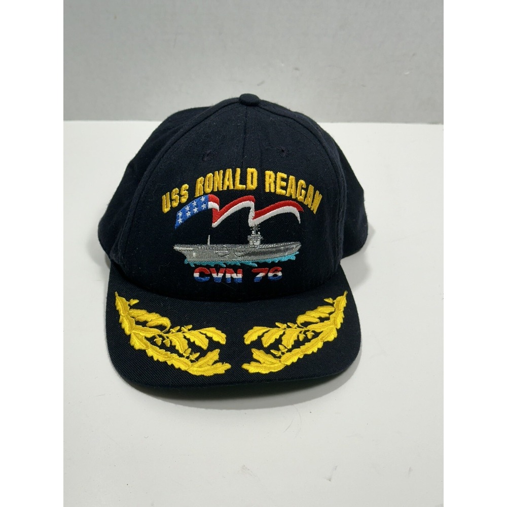 USS Ronald Reagan CVN 76 Navy Command Caps‎ Hat Cap Embroidered Adjustable Strap